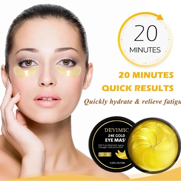 24K Gold Eye Mask Set - 30 pairs - Picture 2 of 3